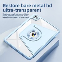 Nouvelle coque magnétique rotative détachable en acrylique pour iPad Air 4/5 et Pro 11 pouces avec protection antichoc, dissipation thermique, anti-chute et emplacement pour stylet