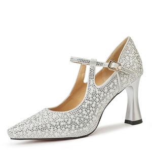 รองเท้าเจ้าสาวแบบสวมสไตล์แมรี่เจนสำหรับผู้หญิง คอลเลคชั่นฤดูใบไม้ร่วง-ฤดูร้อน ปี 2026 ส้นหนา ระบายอากาศได้ดี สายไขว้ หนังแท้ แฟชั่น - Product Image 1