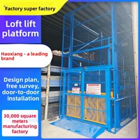 Plateforme élévatrice hydraulique simple pour grenier, 2-3 étages, 2 tonnes, modèle 3, avec bouton électronique, Guangdong Zhongshan