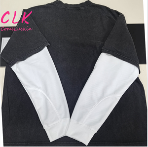 2025 CLK <span class=keywords><strong>T</strong></span>ùy Chỉnh Cotton Quá Khổ Rửa 2-Lớp Dài Tay <span class=keywords><strong>T</strong></span>-Shirt 230 GSM Lỏng Áo Cho Unisex <span class=keywords><strong>T</strong></span> Áo Sơ Mi - Product Image 3