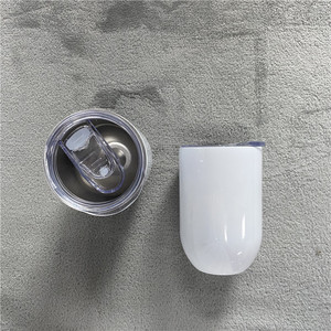 USA 12oz blanc plus droit ébauches de bricolage revêtement par <span class=keywords><strong>sublimation</strong></span> adapté à la tasse de voyage <span class=keywords><strong>au</strong></span> <span class=keywords><strong>four</strong></span> avec couvercle pour cadeaux personnalisés - Product Image 4