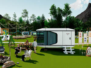 FAERMU FE585 Casa Contenedor de Lujo de 5.8x3.3m, Casa Prefabricada Tipo Cápsula Espacial, 1 Dormitorio, 1 Baño, Casa Pequeña, Airbnb Rural, Resort - Product Image 6