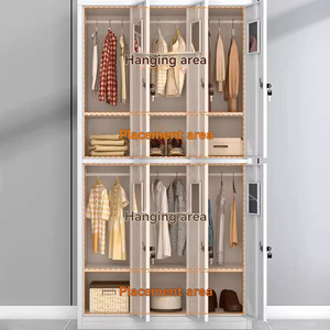 Tùy chỉnh 6 cửa cảm biến đầy màu sắc mã hóa khóa Khóa treo thanh chống ẩm Câu lạc bộ phòng tập thể dục Tủ lắp ráp tủ khóa thép - Product Image 4