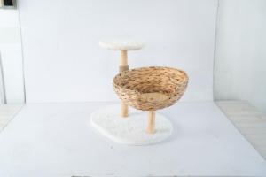 شجرة خشبية للحيوانات الأليفة من إل إم، سرير مرتفع للقطط، شجرة ألعاب للقطط، لعبة خشبية للحيوانات الأليفة، سرير للحيوانات الأليفة مصنوع يدويًا من زهرة الماء - Product Image 2