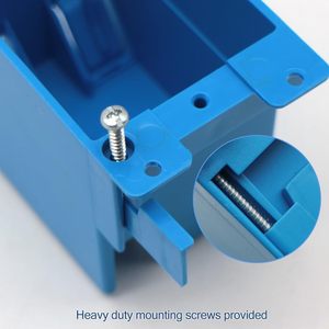 Caja <span class=keywords><strong>de</strong></span> Conexiones Eléctrica <span class=keywords><strong>de</strong></span> PVC <span class=keywords><strong>de</strong></span> Plástico para Trabajos Antiguos, 14 Pulgadas Cuadradas, 1 Salida, Profunda, Certificación ETL, para Mejoras del Hogar, Estándar AWG, Resistente al Fuego Durante Dos Horas - Product Image 6