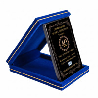 Plaques décoratives en bois pour trophées, avec boîte en velours, personnalisables, gravées sur mesure, pour événements d'entreprise, vente en gros en usine