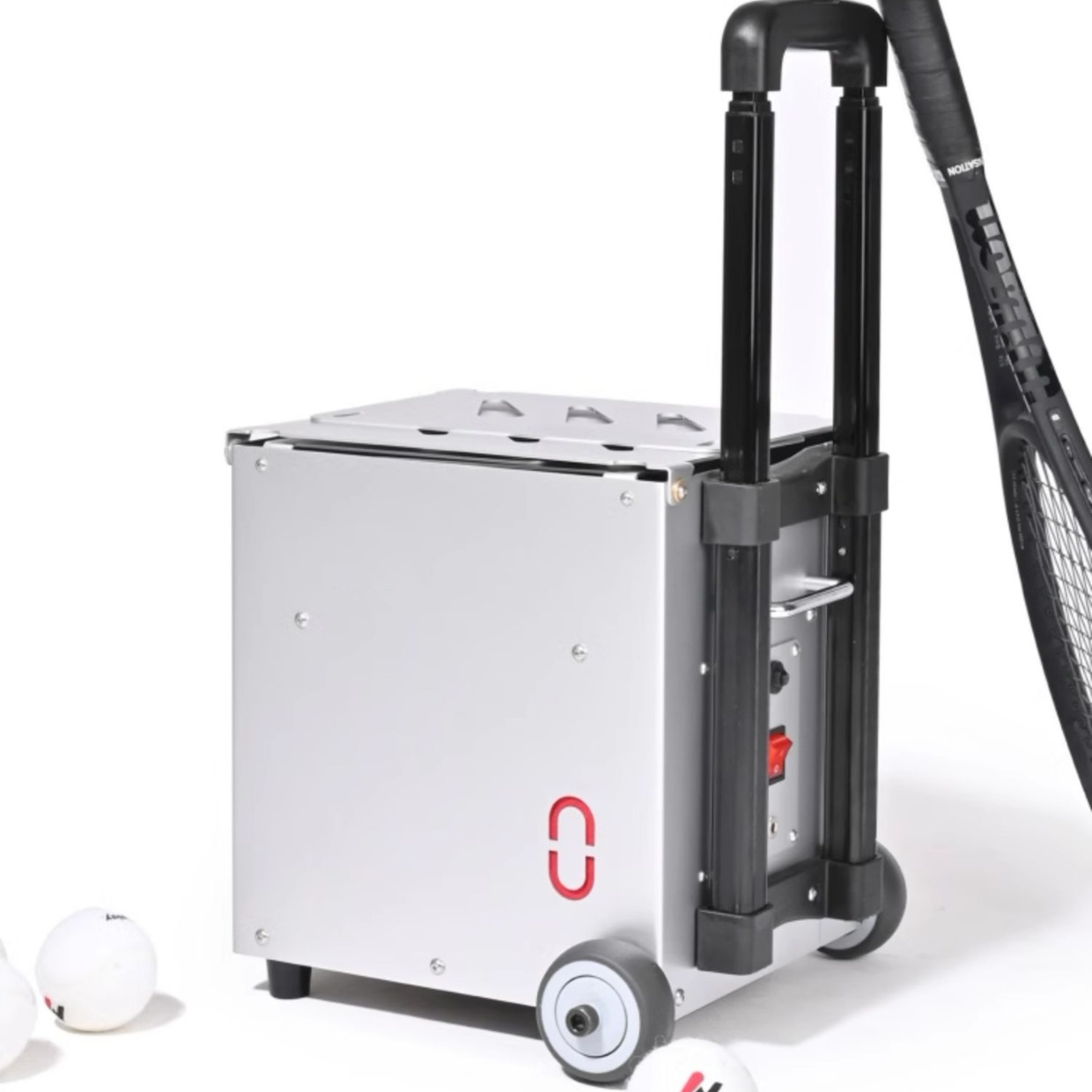 Durable Aluminum Alloy ITF Tennis Serving Machine High Quality Portable Intelligent Eco-Friendly Adjustable Elevation Training