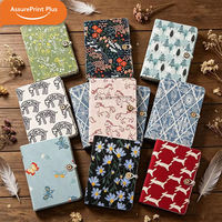 Carnet à couverture rigide en tissu brodé à motifs botaniques et animaliers vintage pour filles, vente en gros, format A5, fermeture à pression, logo personnalisé