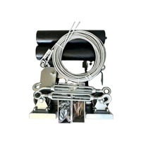Kit complet de réparation de câbles résistant au vent, avec câble en acier et tendeur pour porte industrielle à enroulement