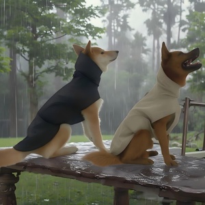 Chubasquero impermeable clásico de lujo para todas las estaciones para cachorros <span class=keywords><strong>Dachshund</strong></span> Wiener Dackel Bassotto con Material de algodón orgánico - Product Image 5