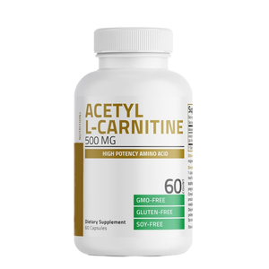 Suplemento Deportivo Natural para Adultos de Marca Privada, Cápsulas de Acetil L-Carnitina (60 Cápsulas), Quemador de Grasa, Apoyo Cerebral - Product Image 1