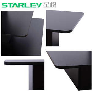 Table de présentation carrée à 3 niveaux en MDF noir, écologique et durable, pour bijoux et présentoirs de magasin - Product Image 1