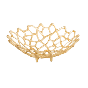 Aluminio fundido con diseño de hojas Bandeja de frutas ecológica Diseño de hojas Diferentes tamaños Aluminio para servir alimentos para servir - Product Image 2