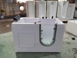 Bain <span class=keywords><strong>à</strong></span> remous en acrylique blanc Massage Walk-in Style Personnes <span class=keywords><strong>âgée</strong></span>s Accessible Adulte <span class=keywords><strong>pour</strong></span> 1 <span class=keywords><strong>personne</strong></span> Ménage <span class=keywords><strong>Baignoire</strong></span> avec <span class=keywords><strong>porte</strong></span> en verre ouverte - Product Image 3