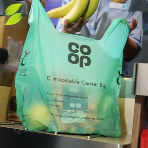 HC Custom Printing Packs Pouch Bornstarch <b>Tshirt</b> Bag Wholesale Bio Degradable Packaging Bags - Product Image 3