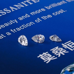 Pierre de Moissanite DEF sans nœud papillon, taille poire, couleur blanche incolore, technologie avancée, prix par carat, pierres de Moissanite en vrac - Product Image 2
