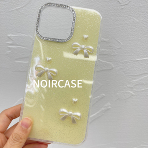 Ốp lưng điện thoại iPhone 16 cho bé gái-Bảo vệ ống kính, kim cương lấp lánh, cảm ứng mềm mại, chống ố vàng - Product Image 1