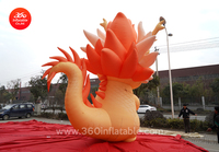 Publicité géante Gonflable Grand Jaune Gonflable Personnalisé Mascotte chinoise Dragon Dessins animés pour la décoration