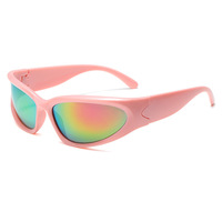 Lunettes de Soleil de Sport Tendance Style Futuriste Y2K Protection Oculaire pour Fête et Activités en Extérieur