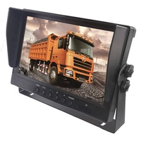Moniteur LCD TFT universel 1080P AHD 9 pouces pour bureau, angle d'affichage réglable, aide à la marche arrière, entrée A/V 2 canaux, CarPlay pour camion