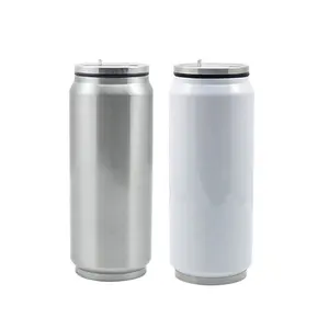 17盎司500毫升DIY个性化标志升华空白真空不锈钢可乐罐
