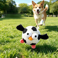 Jouet en peluche pour chien, balle interactive résistante aux morsures avec son froissé, pour l'entraînement des chiens de taille moyenne et grande