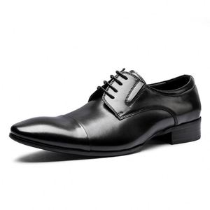 Chaussures Oxford personnalisées pour hommes à bout carré, faites à la main, rehaussantes, pour mariage, soirée, décontractées, habillées, de bureau, antidérapantes et légères - Product Image 4