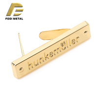 Etiquetas de Metal Personalizadas B6091 para Ropa, Diseño de Etiquetas de Marca Cosidas, Etiquetas Metálicas para Prendas, Accesorios