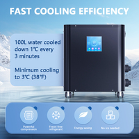 Refroidisseur d'eau ICEGALAX 1HP avec générateur d'ozone équipement de refroidissement de bain de glace pour la récupération de forme physique des athlètes