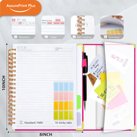 Carnet de planification d'affaires B5 multicolore à spirale, couverture rigide en PU, avec boucle magnétique, intercalaires et papier épais