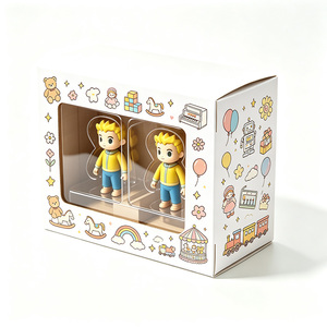 Boîte d'emballage en papier pour ours en peluche recyclable avec fenêtre transparente en PVC, boîtes cadeaux pour l'emballage - Product Image 4