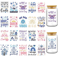 Enveloppes adhésives UV DTF 16oz pour gobelets, autocollants de transfert à froid pour verres, accessoires pour l'artisanat, les loisirs créatifs et les cadeaux DIY