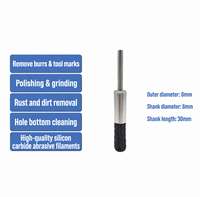 Brosse à filaments abrasifs CNC pour surfaces planes, manche de 6-40 mm, outil de débavurage et de suppression des traces, polissage de précision en carbure de silicium