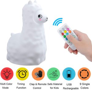 Linda Lámpara Nocturna Portátil con Forma de Llama, LED Recargable, Cambia de Color al Tacto, No Tóxica, Segura para Bebés, Perfecta para Viajes - Product Image 1
