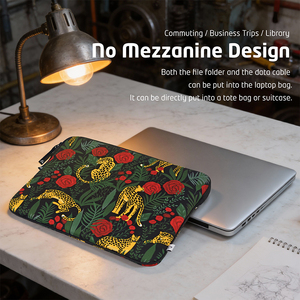 Housse pour ordinateur portable 14/16 pouces, motif léopard, protection néoprène pour animaux de compagnie, étui pour ordinateur portable, sacoche, housse de voyage pour tablette - Product Image 2