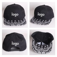 Casquettes de baseball à visière plate en coton 100% personnalisées avec broderie de logo de feuille, de haute qualité, 6 panneaux, impression de votre logo, vente en gros