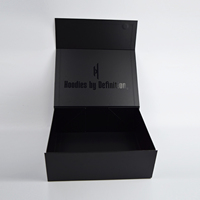 Boîtes rigides magnétiques de luxe personnalisées avec impression de logo UV, matériaux recyclés pour l'emballage de vêtements haut de gamme, chaussettes et fourrures
