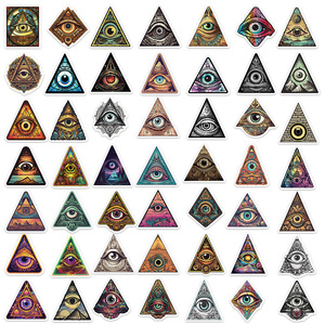 50PCS Creative USA all seeing Eye calcomanías Pirámide de moda Ojo DE <span class=keywords><strong>LA</strong></span> Providencia pegatina - Product Image 5