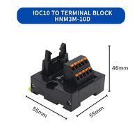 Módulo de Interfaz de E/S para PLC con Conector IDC de Doble Fila, Placa de Relés y Bloque de Terminales para Riel DIN IDC10/14/20/IDC26