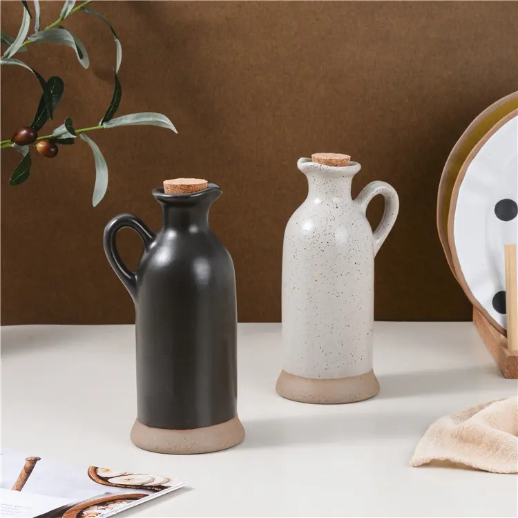 Nordic Style Speckled Glaze Küche Haushalt Salz-und Pfeffers treuer Keramik Cruet Flaschen Gewürz glas Flasche mit Griff