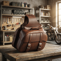 Bolsa de sillín para motocicleta de cuero genuino vintage, impermeable, de secado rápido, transpirable, para todas las estaciones