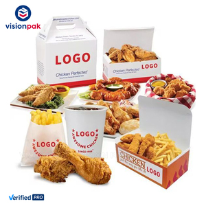 Boîte en papier jetable pour plats à emporter, boîte pour ailes de poulet à emporter, emballage personnalisé pour frites, kebab, repas, boîte à burger OEM - Product Image 1
