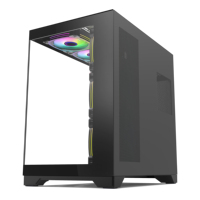 Gabinete de PC de Torre Completa con Panel Lateral de Vidrio LCD Blanco, Gabinete para CPU ATX, Refrigeración para Juegos, Gabinete para PC