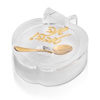 Boîte à miel en acrylique haute transparence personnalisée, vaisselle de luxe légère, boîte à logo bronzé, boîte rituelle juive, fournitures pour cérémonies religieuses