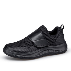 Zapatos Deportivos Transpirables de Malla con Cierre de Velcro para <span class=keywords><strong>Hombre</strong></span>, Zapatillas Casuales Ligeras con Plataforma y Correa Ajustable, OEM ODM - Product Image 2