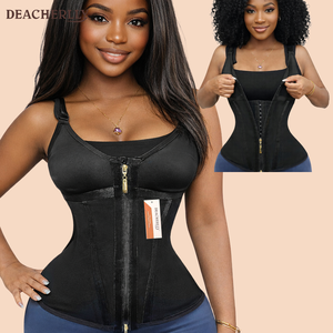 Corset amincissant colombien avec fermeture éclair et crochets <span class=keywords><strong>pour</strong></span> le soutien post-partum et la perte de poids en salle de sport - Product Image 2