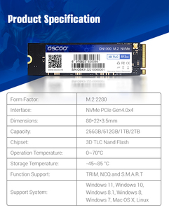 Toptan OSCOO PCIe Gen 4.0 NVMe Oyun SSD'si Günlük Bilgi İşlem İhtiyaçları Çoklu Görev Sistem Yükseltmeleri Fabrika Fiyatlı Sabit Disk - Product Image 6
