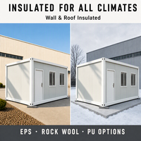 Construction rapide de maisons modulaires préfabriquées, dortoirs mobiles isolés et étanches, conception en structure métallique