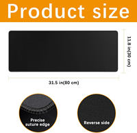 Tapis de souris gaming surdimensionné personnalisé, tapis de bureau étendu en tissu tissé avec bords cousus et impression de logo pour le bureau et la maison