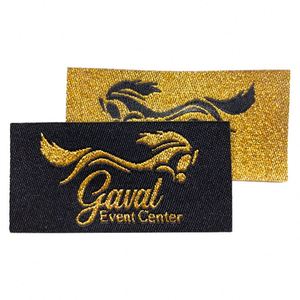 Étiquette tissée personnalisée de luxe avec logo, thermocollante pour vêtements - Product Image 1